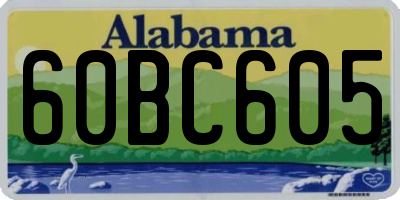AL license plate 60BC605