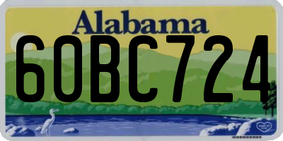 AL license plate 60BC724