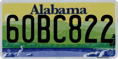 AL license plate 60BC822