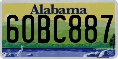 AL license plate 60BC887