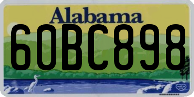 AL license plate 60BC898