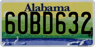AL license plate 60BD632