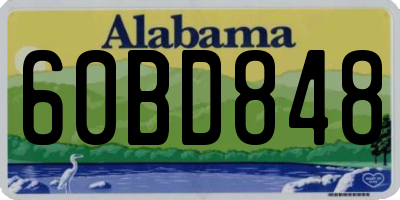 AL license plate 60BD848