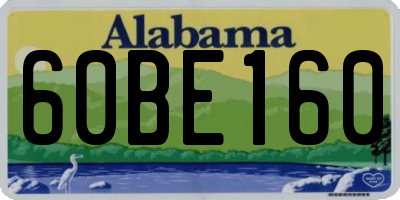 AL license plate 60BE160