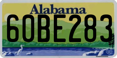 AL license plate 60BE283