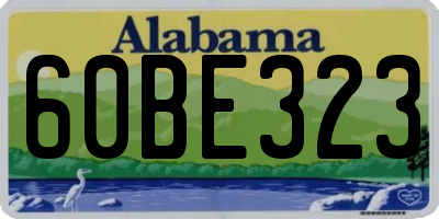 AL license plate 60BE323