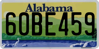AL license plate 60BE459