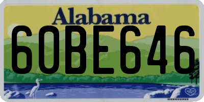 AL license plate 60BE646