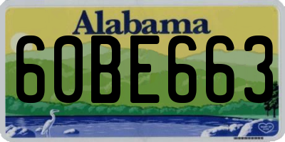 AL license plate 60BE663