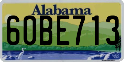 AL license plate 60BE713