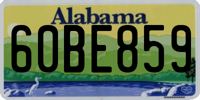 AL license plate 60BE859