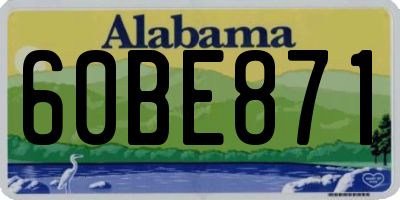 AL license plate 60BE871