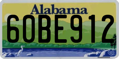 AL license plate 60BE912