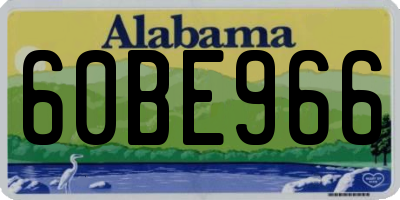 AL license plate 60BE966