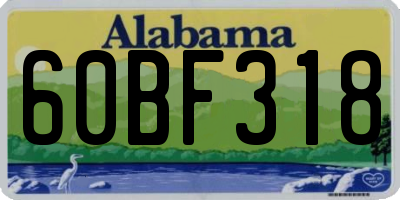 AL license plate 60BF318