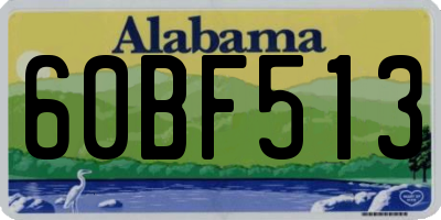 AL license plate 60BF513