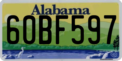 AL license plate 60BF597
