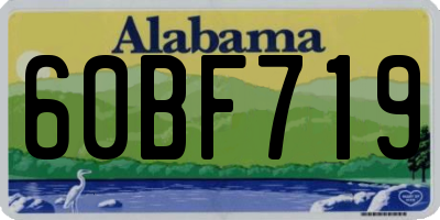 AL license plate 60BF719