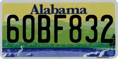 AL license plate 60BF832