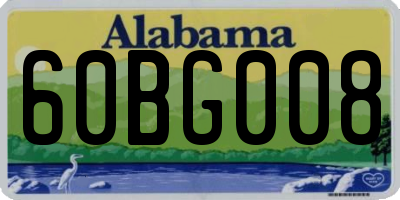AL license plate 60BG008