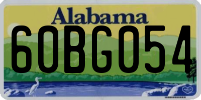 AL license plate 60BG054