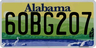 AL license plate 60BG207