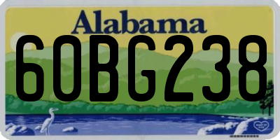 AL license plate 60BG238