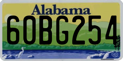 AL license plate 60BG254