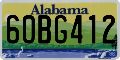AL license plate 60BG412