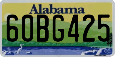 AL license plate 60BG425