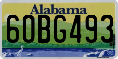 AL license plate 60BG493