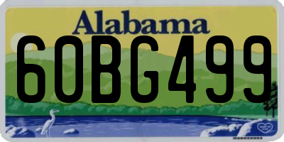 AL license plate 60BG499