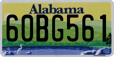 AL license plate 60BG561