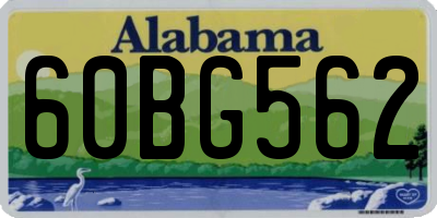 AL license plate 60BG562