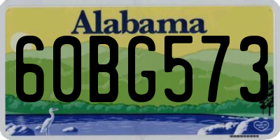 AL license plate 60BG573