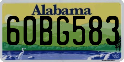 AL license plate 60BG583