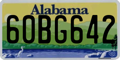 AL license plate 60BG642