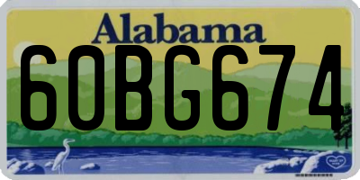 AL license plate 60BG674