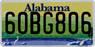 AL license plate 60BG806