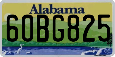 AL license plate 60BG825