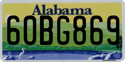 AL license plate 60BG869