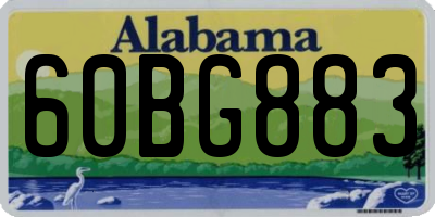 AL license plate 60BG883