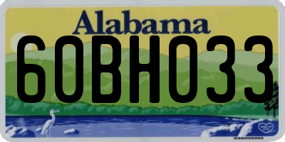 AL license plate 60BH033
