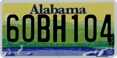 AL license plate 60BH104