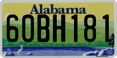 AL license plate 60BH181
