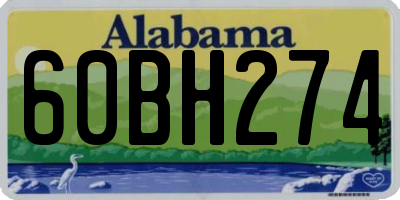 AL license plate 60BH274