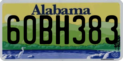 AL license plate 60BH383