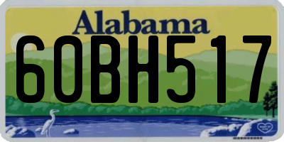 AL license plate 60BH517