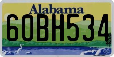 AL license plate 60BH534