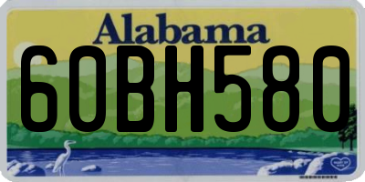 AL license plate 60BH580